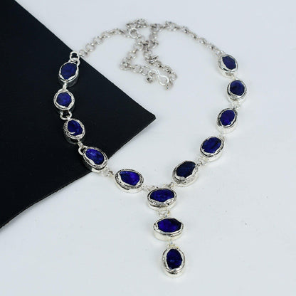 Blue Sapphire Gemstone Necklace