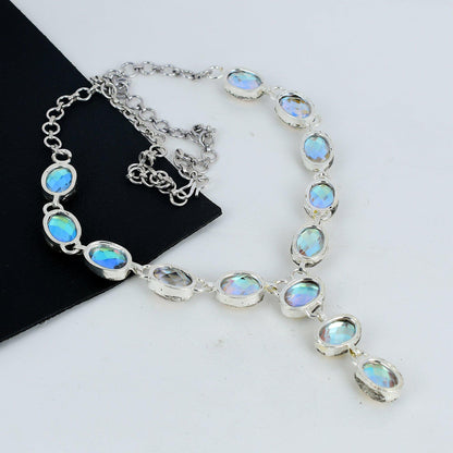 White Mystic Topaz Sterling Silver Necklace
