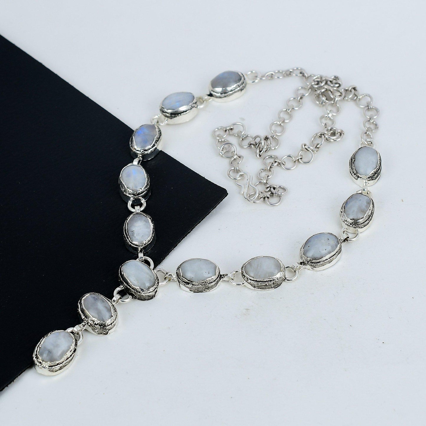 White Moonstone Gemstone Necklace
