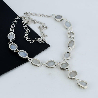 White Moonstone Gemstone Necklace