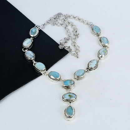 Blue Larimar Gemstone Necklace