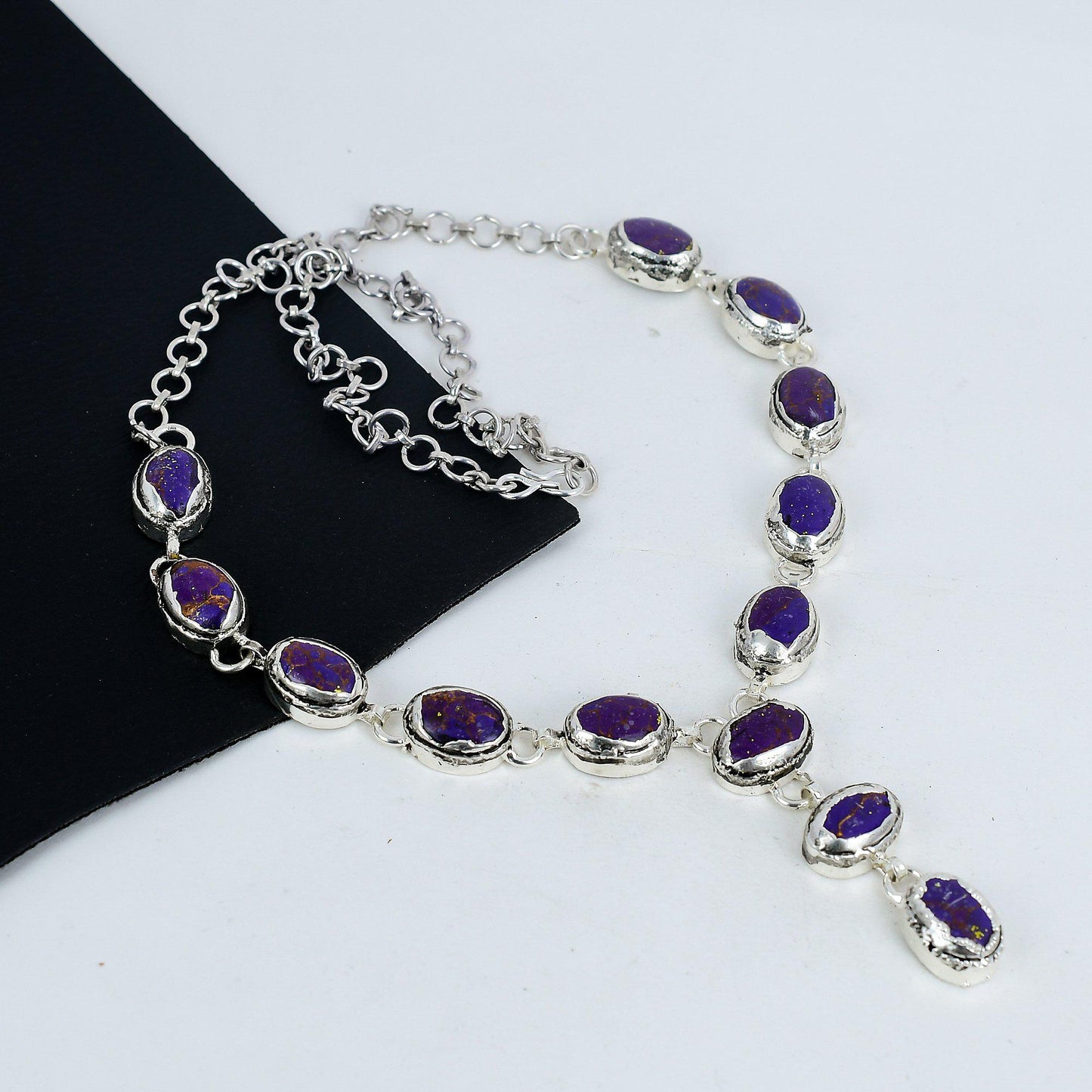 Purple Turquoise Gemstone Necklace
