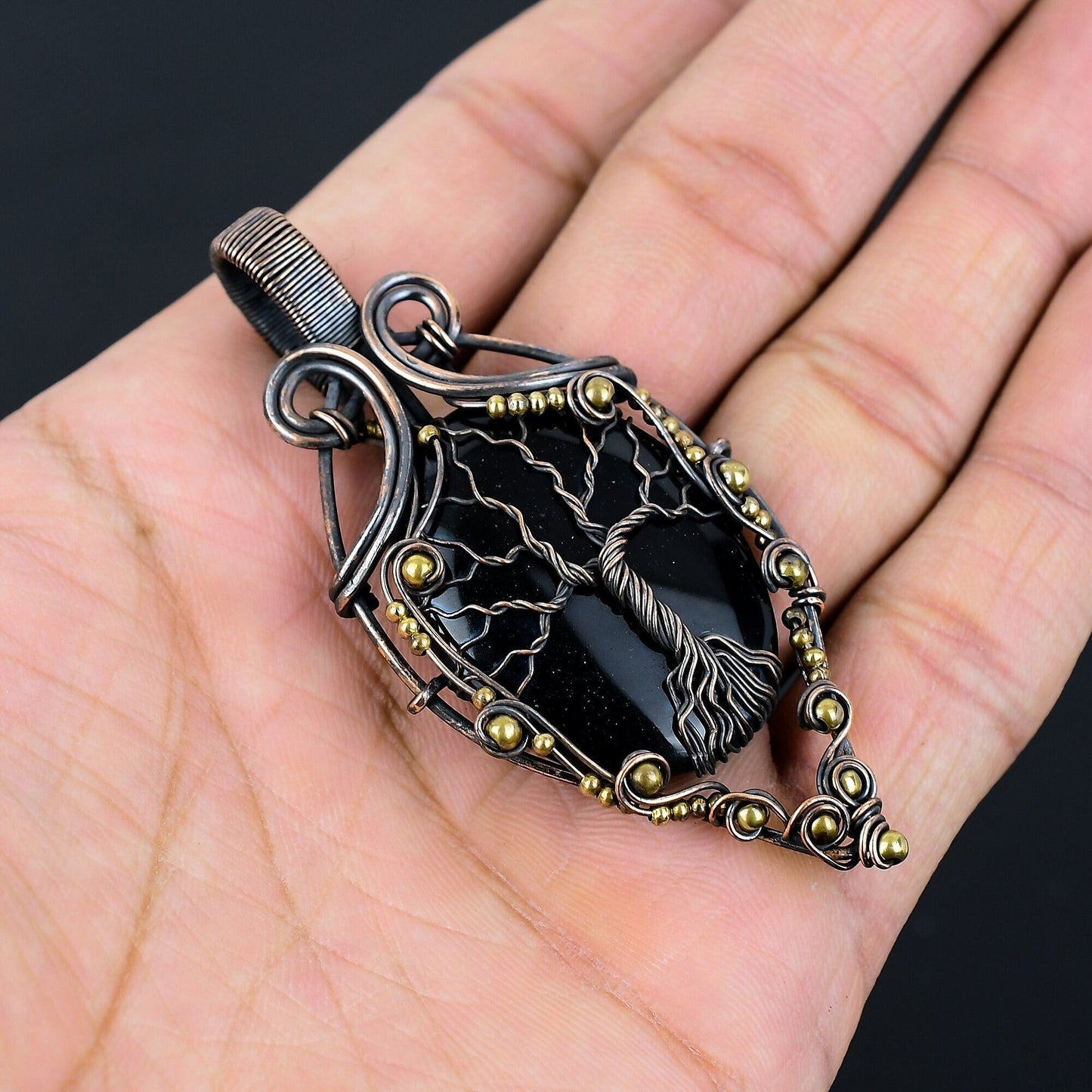 Black Onyx Gemstone Pendant