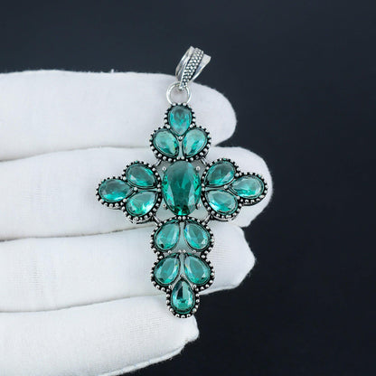 Aqua Apatite Gemstone Pendant