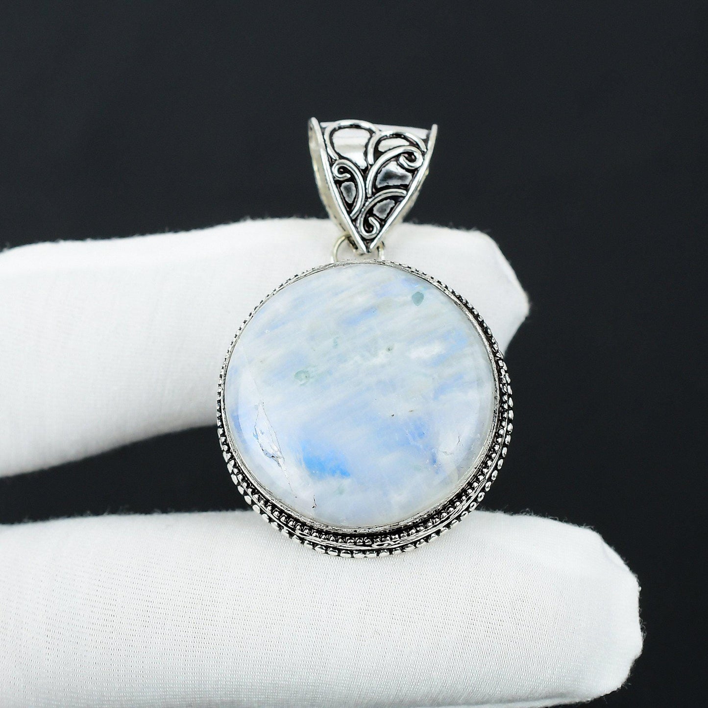 Rainbow Moonstone Gemstone Pendant
