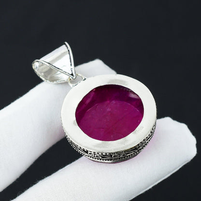 Red Ruby Gemstone Pendant
