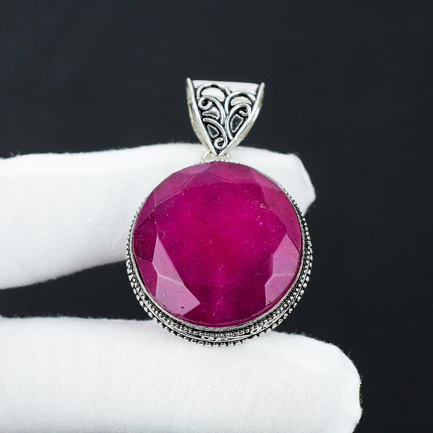 Red Ruby Gemstone Pendant