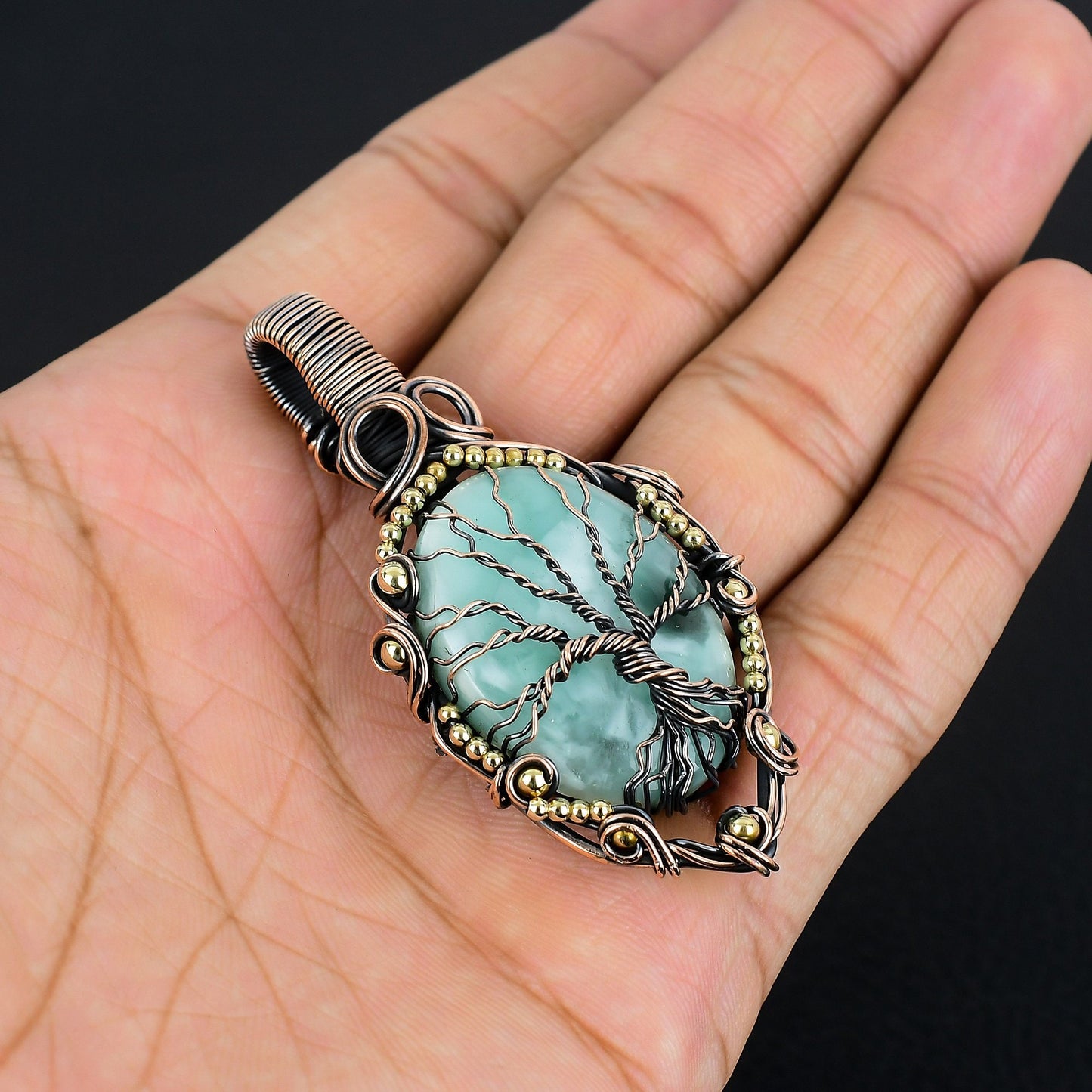 Blue Hemimorphite Gemstone Pendant