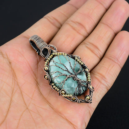 Blue Hemimorphite Gemstone Pendant