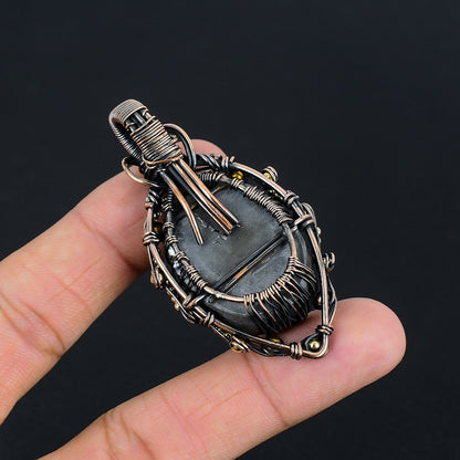 Black Shungite Gemstone Pendant