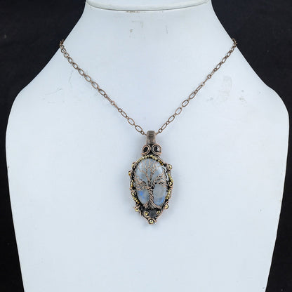 Rainbow Moonstone Gemstone Pendant