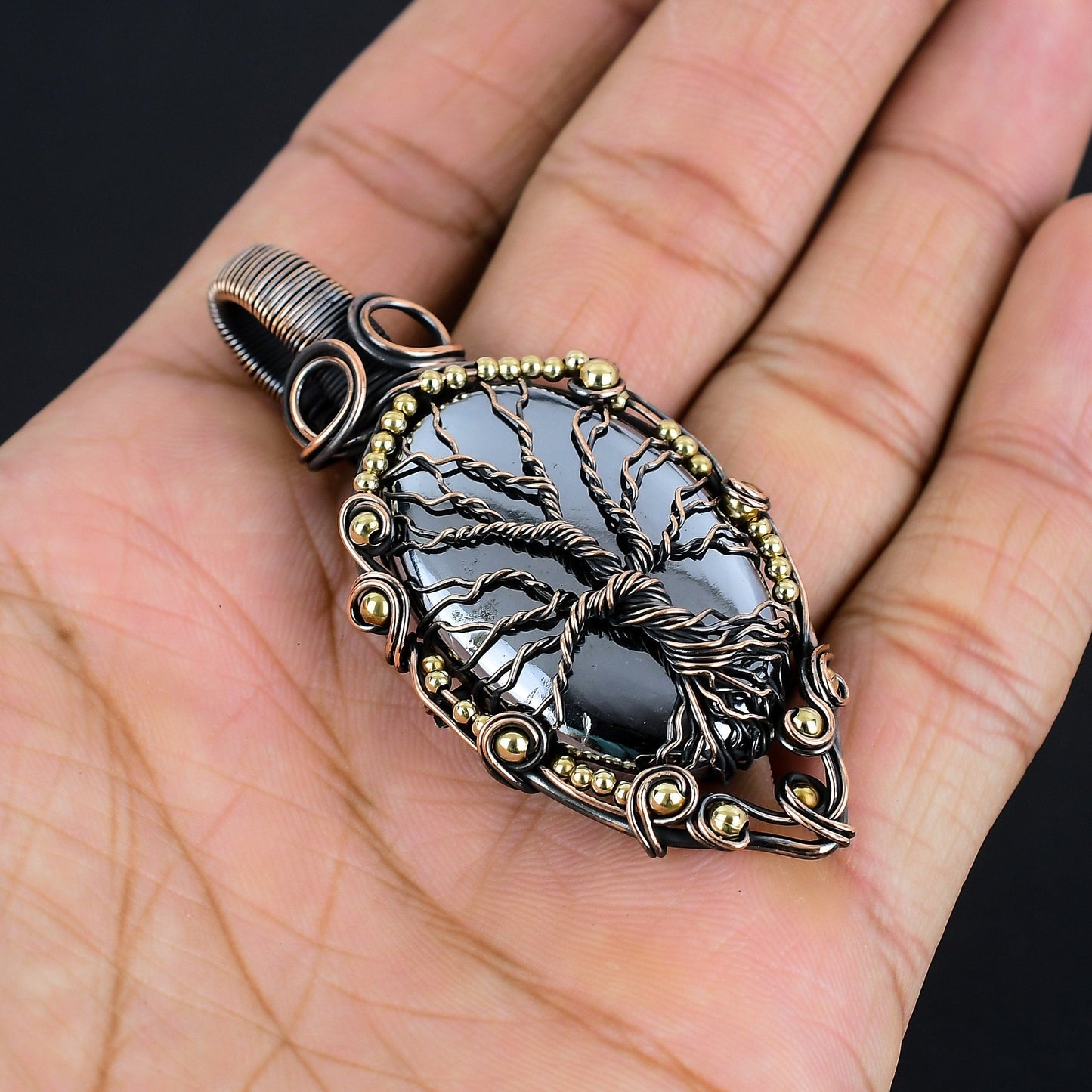 Black Shungite Gemstone Pendant