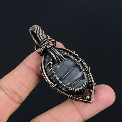 Black Shungite Gemstone Pendant