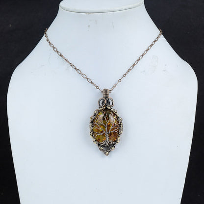 Golden Amber Gemstone Pendant