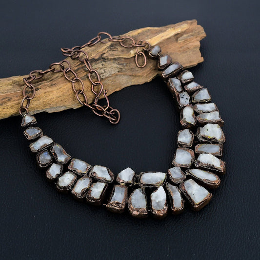 Rainbow Moonstone Gemstone Necklace