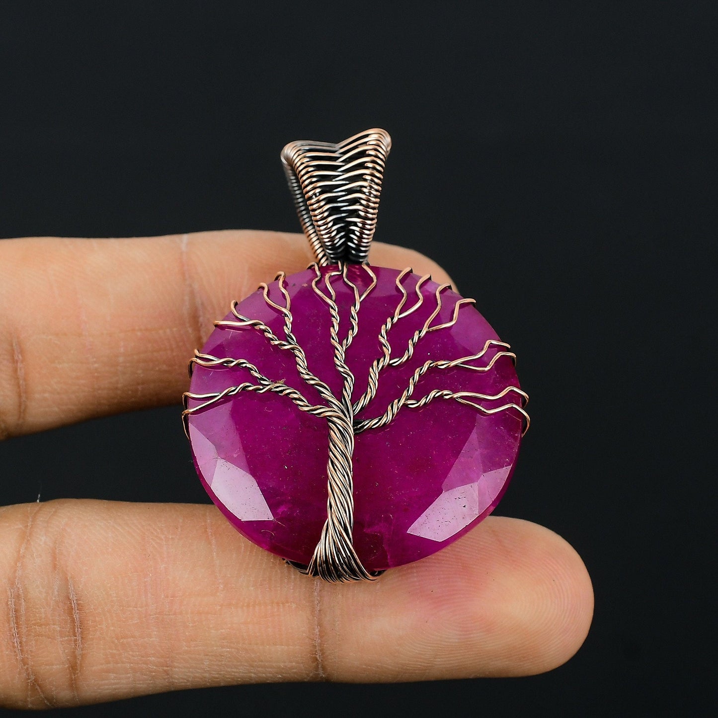 Kashmir Red Ruby Gemstone Pendant