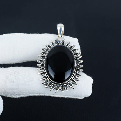 Black Onyx Gemstone Pendant