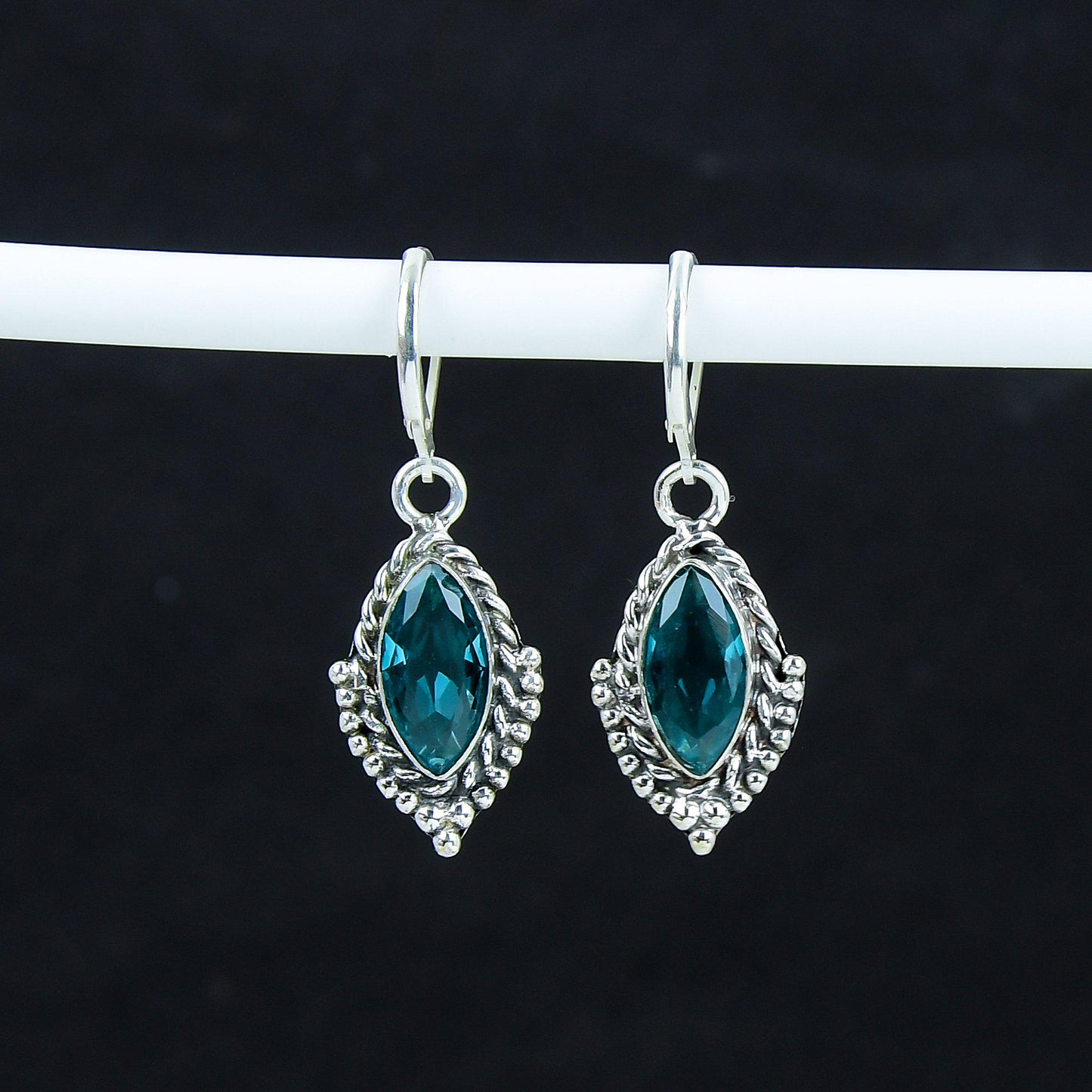 Indicolite Gemstone Earrings