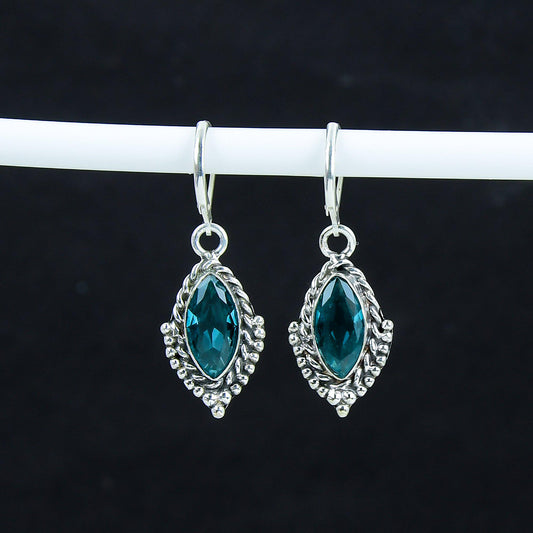 Indicolite Gemstone Earrings