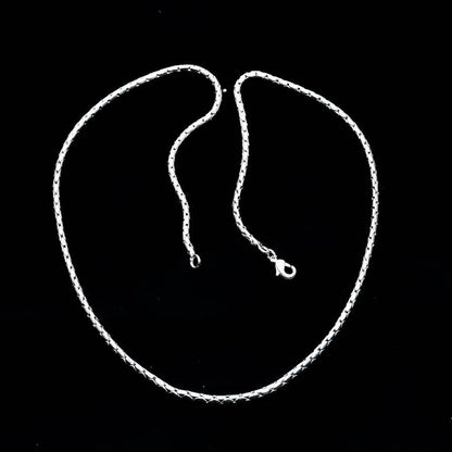 Silver Gemstone Snake Chain