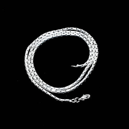 Silver Gemstone Snake Chain