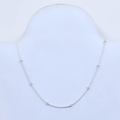 Silver Gemstone Rope Chain