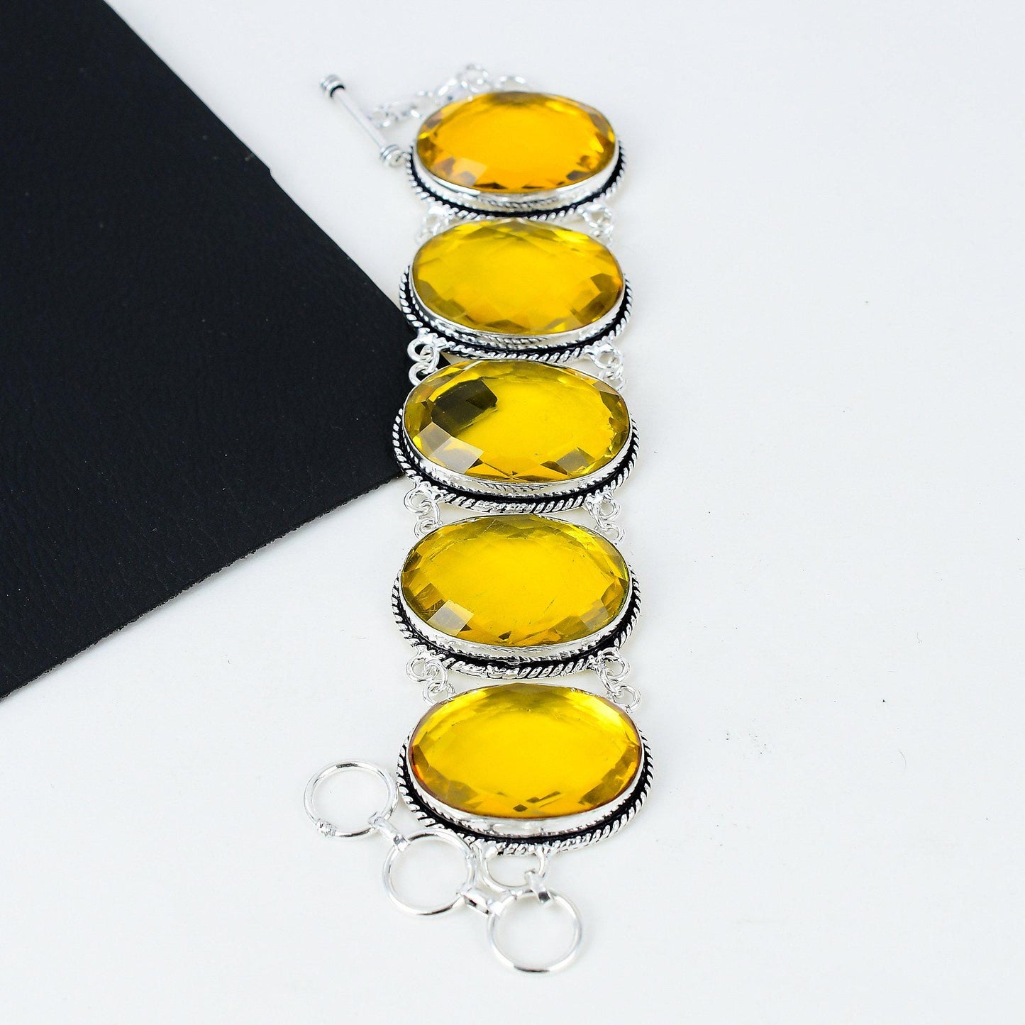Yellow Citrine Gemstone Bracelet