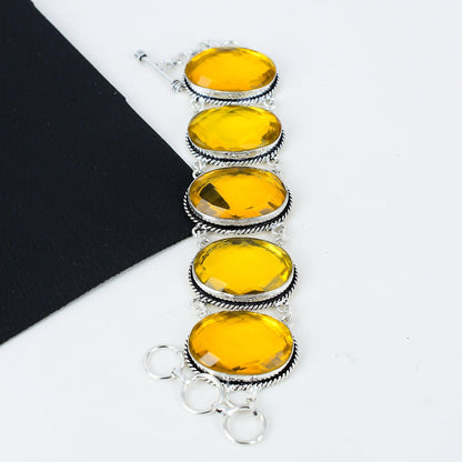 Honey Topaz Sterling Silver Bracelet