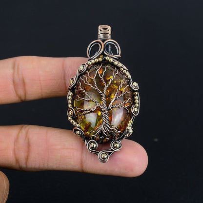 Golden Amber Gemstone Pendant