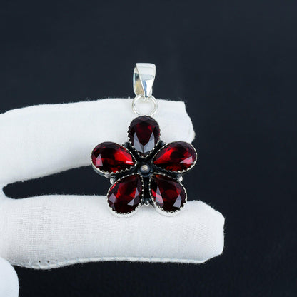 Red Garnet Gemstone Pendant