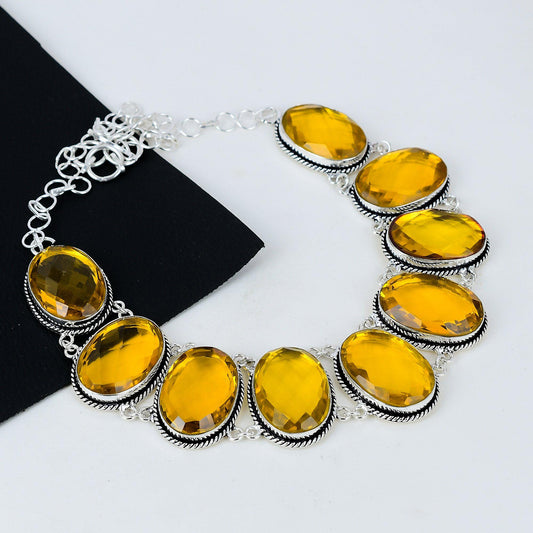 Honey Topaz Sterling Silver Necklace