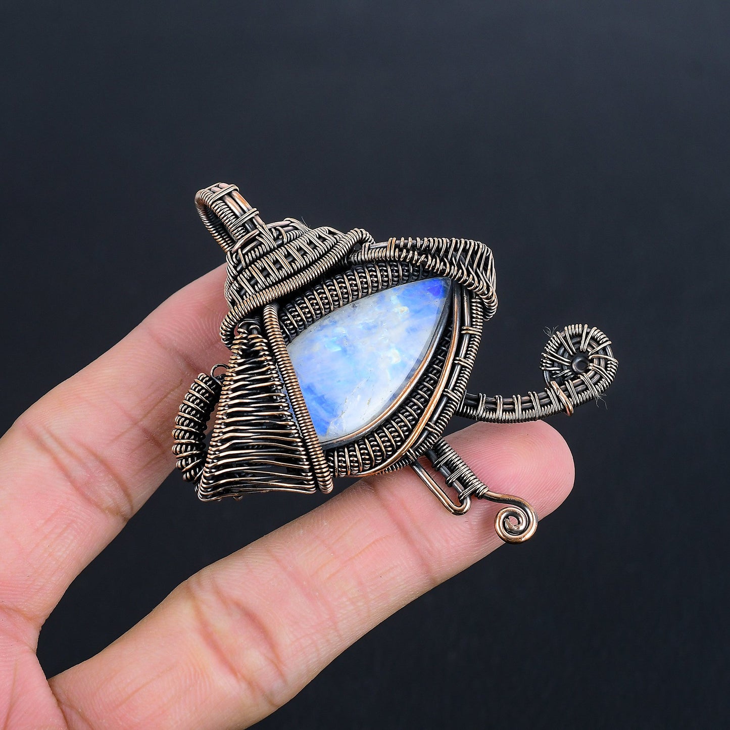Rainbow Moonstone Gemstone Pendant