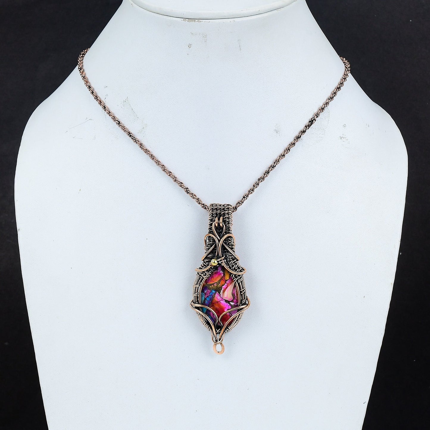 Pink Turquoise Gemstone Pendant