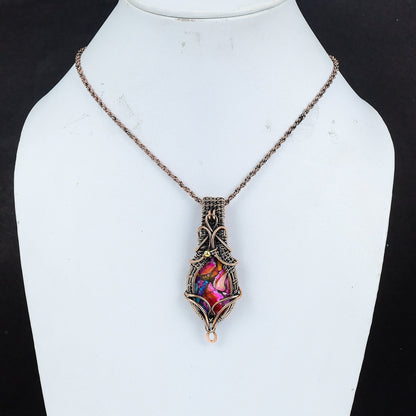 Pink Turquoise Gemstone Pendant