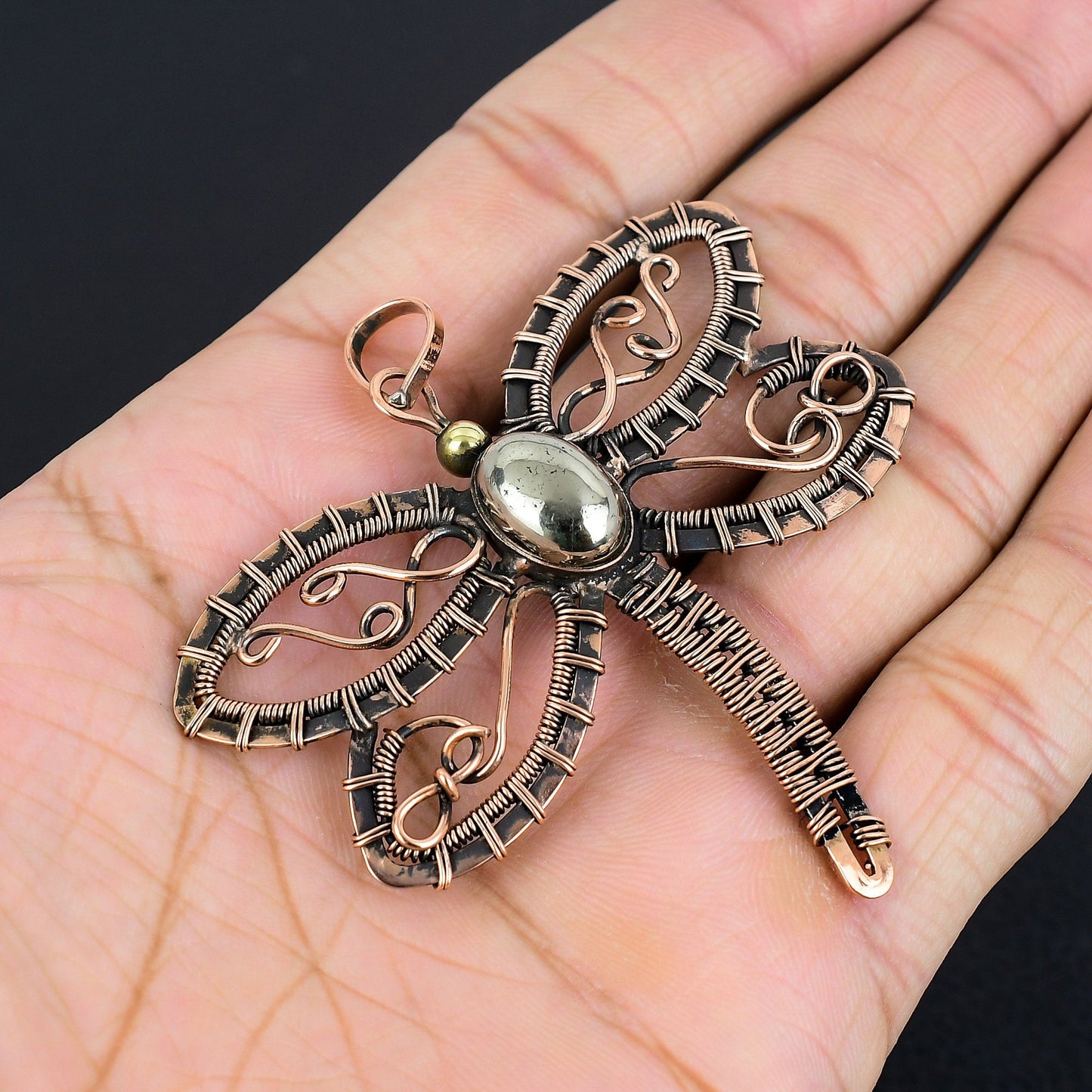 Golden Pyrite Gemstone Pendant