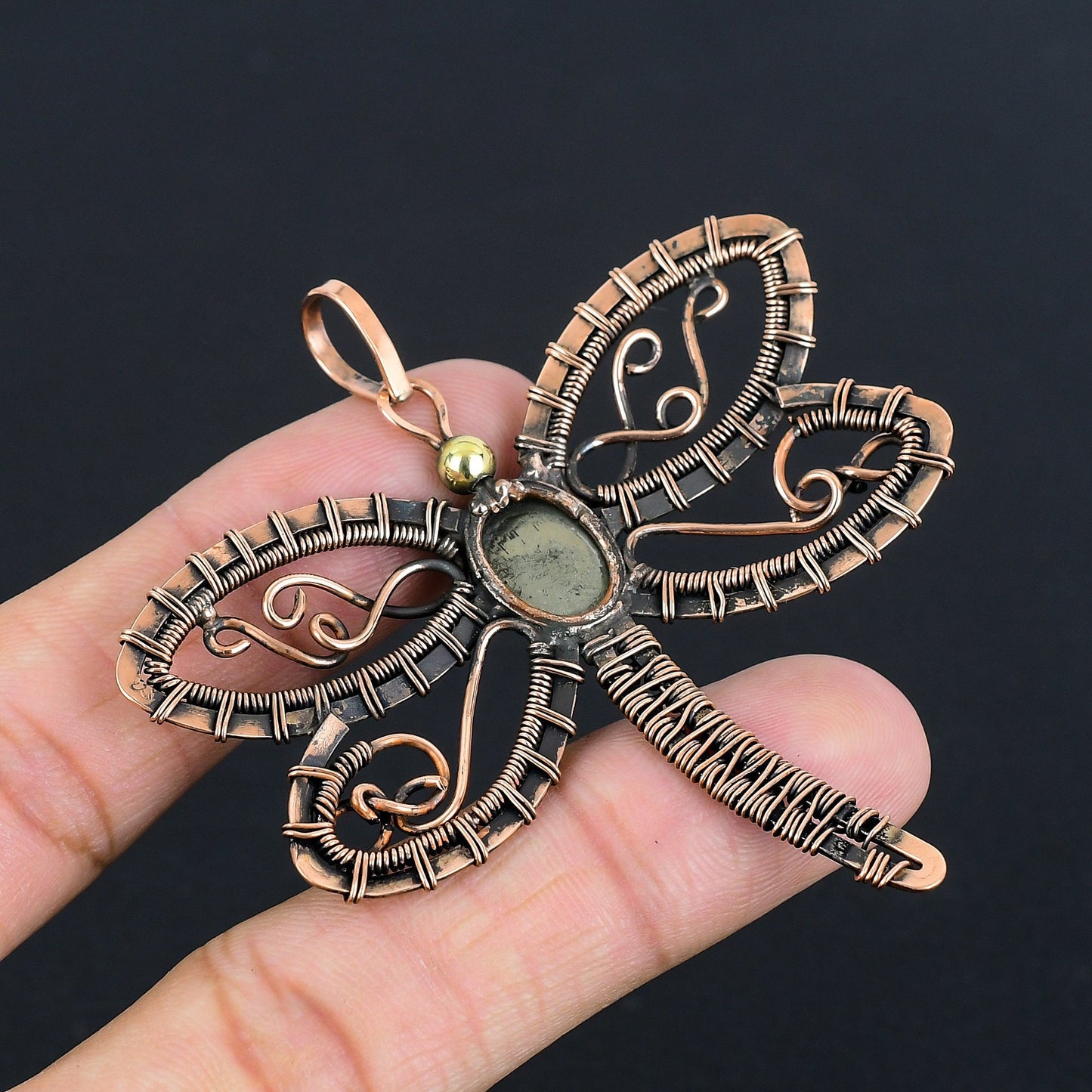 Golden Pyrite Gemstone Pendant