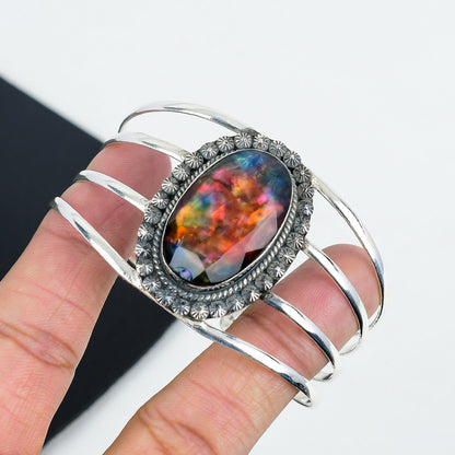 Rainbow Ammolite Gemstone Bangle