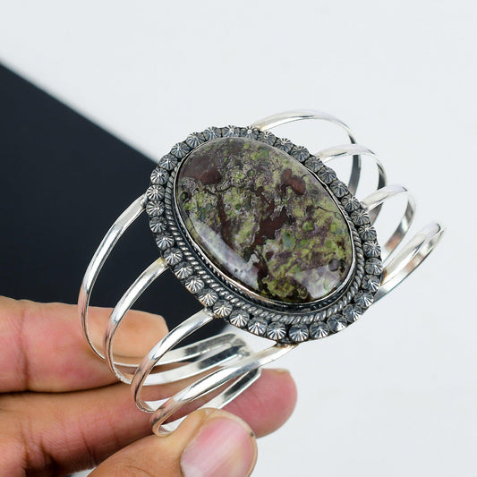 Green-Red Dragon Blood Gemstone Bangle