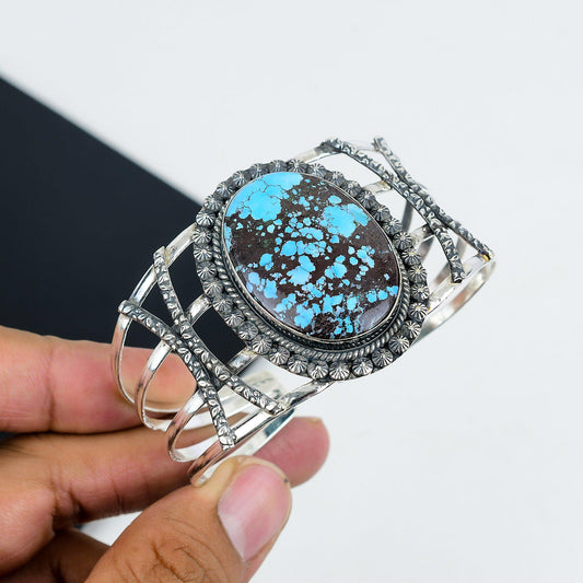 Turquoise Gemstone Sterling Silver Bangle