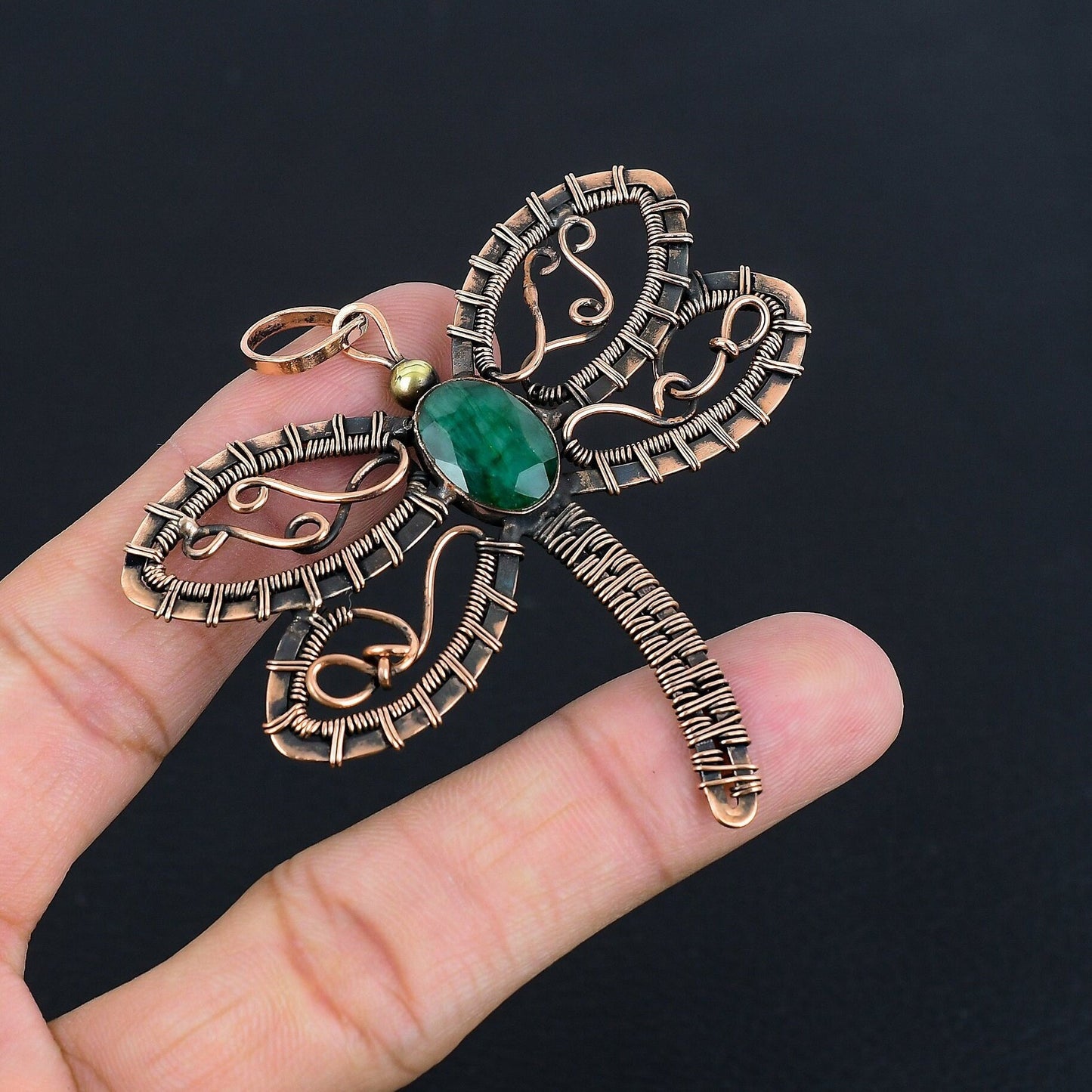 Green Emerald Gemstone Pendant