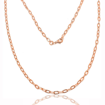 Oxidized Copper Gemstone Link Chain
