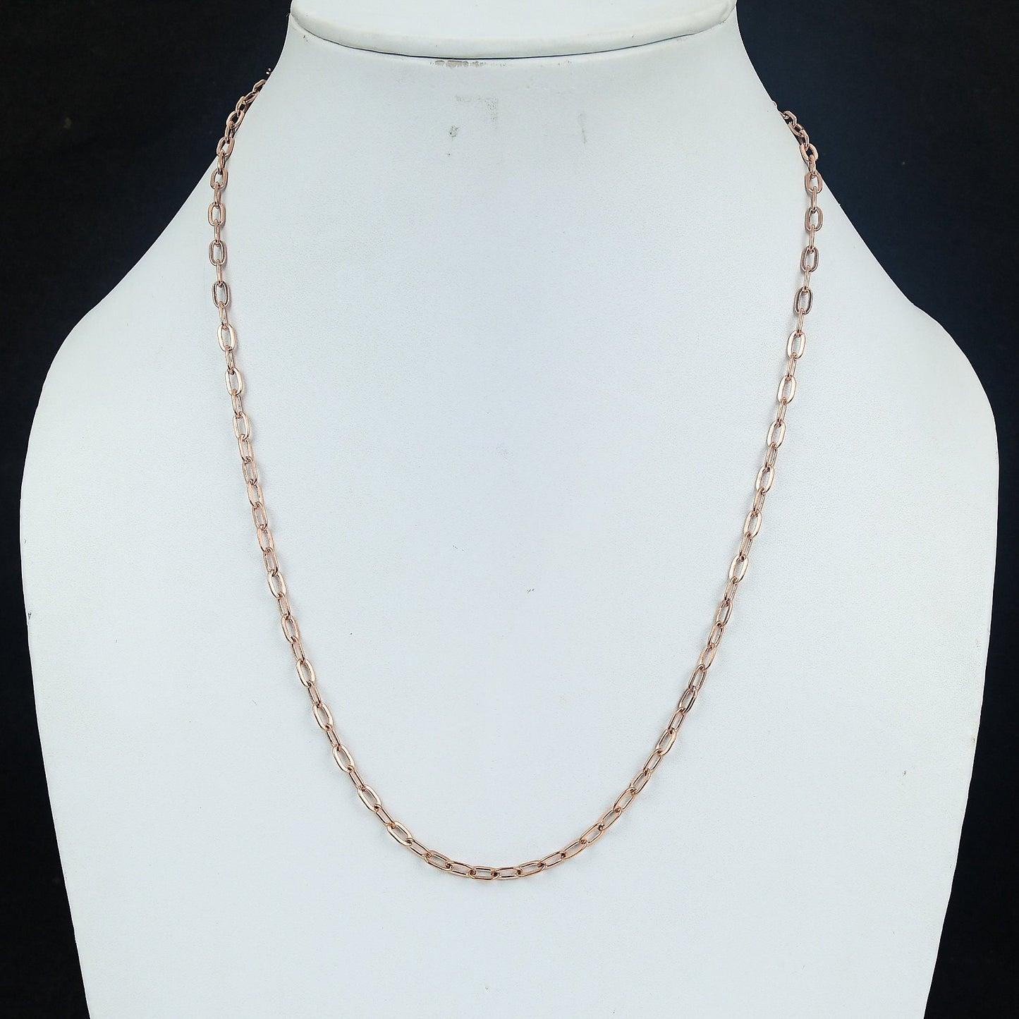 Oxidized Copper Gemstone Link Chain