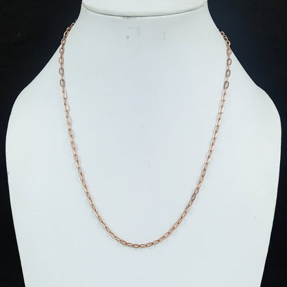 Oxidized Copper Gemstone Link Chain