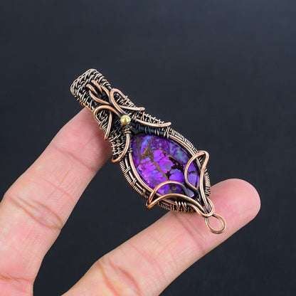 Purple Copper Turquoise Gemstone Pendant