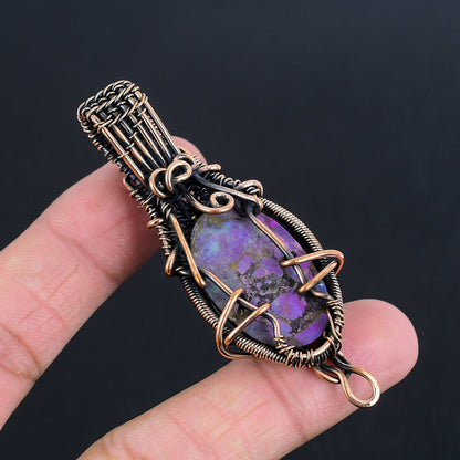 Purple Copper Turquoise Gemstone Pendant