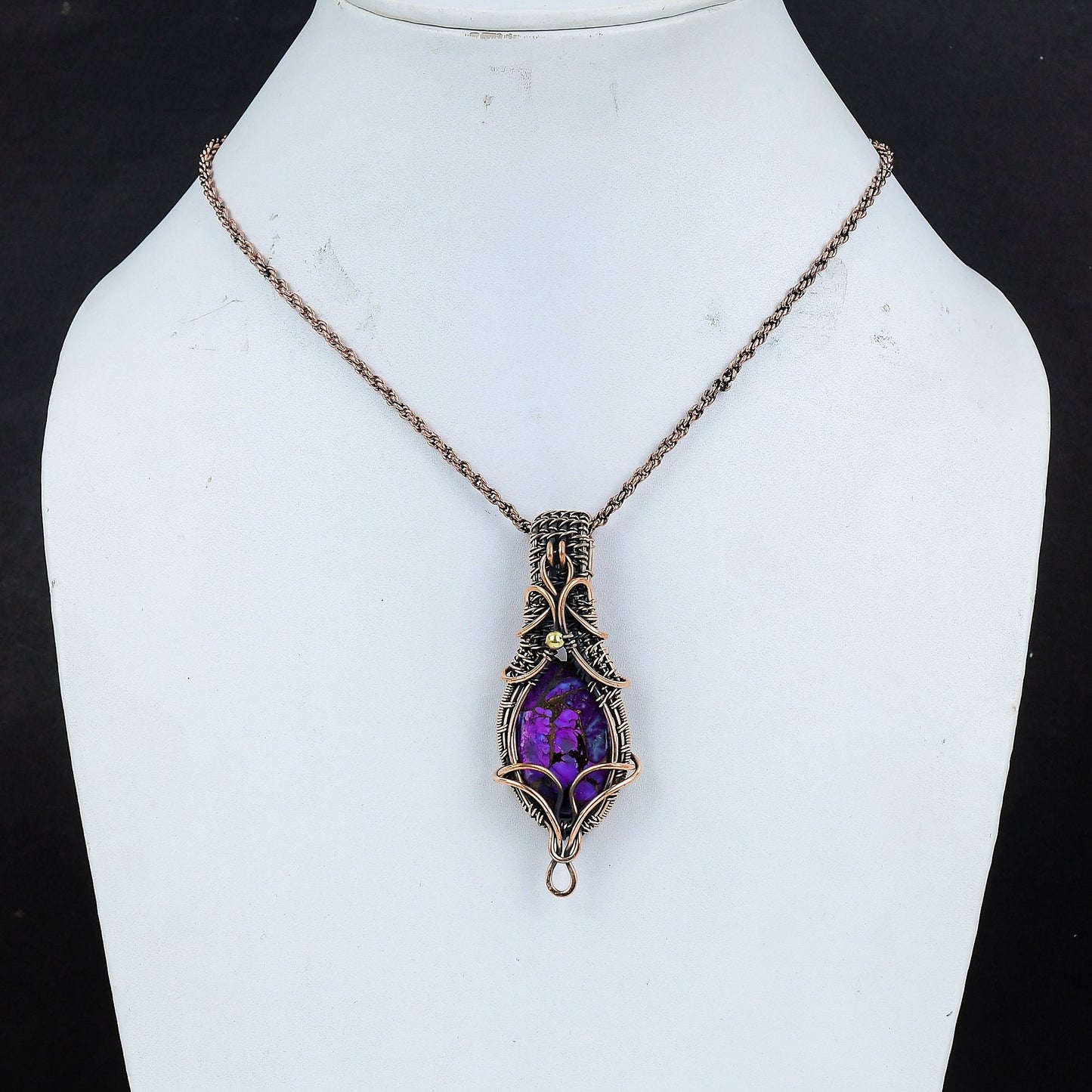 Purple Copper Turquoise Gemstone Pendant