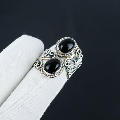 Black Onyx Gemstone Ring