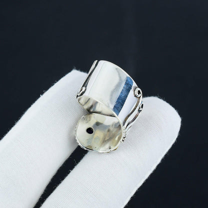 Blue Sapphire Sterling Silver Ring