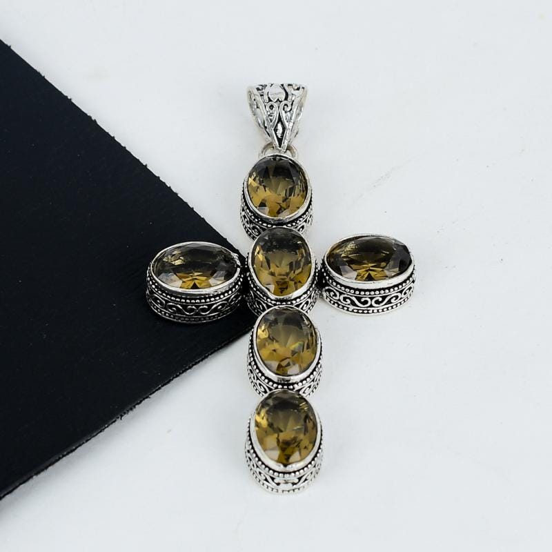 Brown Smoky Topaz Gemstone Pendant