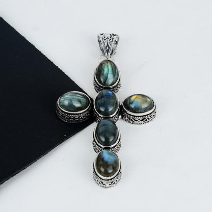 Blue Labradorite Gemstone Pendant